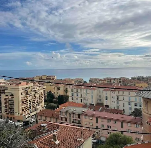 Villawoho Spacious Terraces, Panoramic Seaview In Quiet Area Apartment Menton
